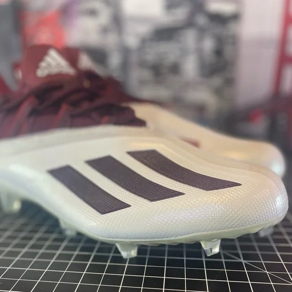 Adidas Adizero 21 Football Cleats Maroon White Men's Size 12 US FY8350 NEW - Picture 6 of 12